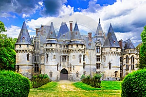 Mysterious fairy-tale castles. Chateau de vigny, France photo
