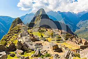 Mysterious city - Machu Picchu, Peru,South America. The Incan ruins. Example of polygonal masonry