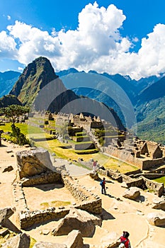 Mysterious city - Machu Picchu, Peru,South America. The Incan ruins and terrace.