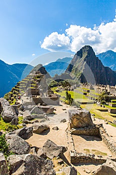 Mysterious city - Machu Picchu, Peru,South America. The Incan ruins and terrace.