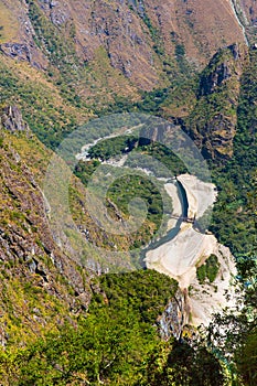 Mysterious city - Machu Picchu, Peru,South America. The Incan ruins and terrace. Example of polygonal masonry