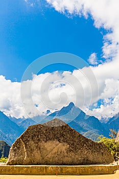 Mysterious city - Machu Picchu, Peru,South America. The Incan ruins and terrace. Example of polygonal masonry