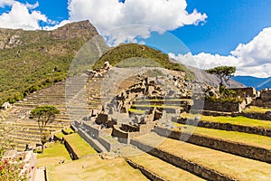 Mysterious city - Machu Picchu, Peru,South America. The Incan ruins and terrace. Example of polygonal masonry