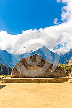 Mysterious city - Machu Picchu, Peru,South America. The Incan ruins and terrace. Example of polygonal masonry