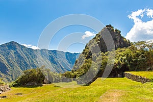 Mysterious city - Machu Picchu, Peru,South America. The Incan ruins and terrace. Example of polygonal masonry