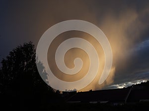 Mysterious cloud during thunderstorm