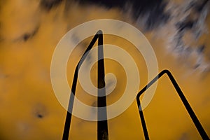 Mysterious clouds moving at nigth