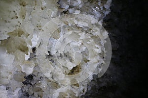 Mysterious crystals in a karst cave.