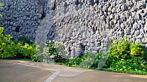 Mysterious Dripstone Wall in the Wallenstein Garden, Prague, Lesser Town, Czech Republic