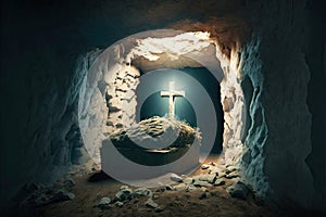 mysterious entrance to ancient crypt tomb religion