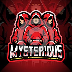 Mysterious esport mascot logo design