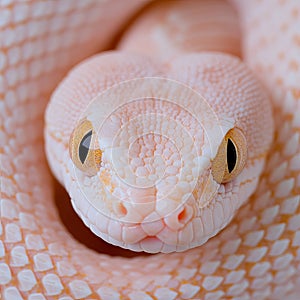 Mysterious Gaze: A Captivating Close-Up of a Snake photo