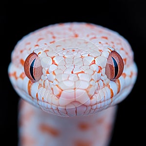 Mysterious Gaze: A Captivating Close-Up of a Snake photo