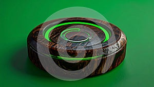 Mysterious Glowing Sci-Fi Technology Button