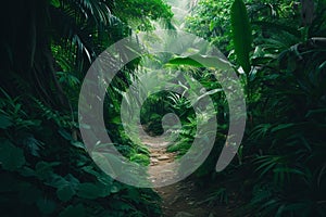 Mysterious hidden pathways in a dense jungle