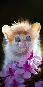 Mysterious Jungle: A Captivating Portrait Of A Brown Kitten With Blue Eyes