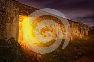 Mysterious light in abandoned house