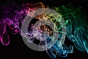 Mysterious and Majestic Smoke on a Black Background