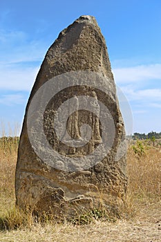 Mysterious megalithic Tiya pillars, UNESCO World Heritage Site, Ethiopia.