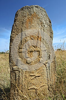 Mysterious megalithic Tiya pillars, UNESCO World Heritage Site, Ethiopia.