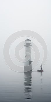 Mysterious Minimalism: Foggy Water And The Enigmatic Figure