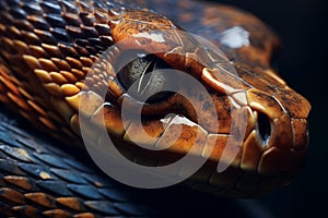 Mysterious Phyton snake macro. Generate Ai