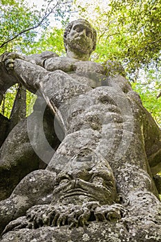 Mysterious Sculpture of Giants in Park of the Monsters