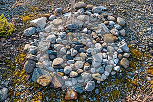 Mysterious stone labyrinth in Upper Swabia photo