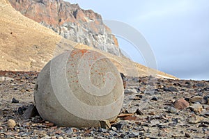 Mysterious stones of Champ Island in Arctic