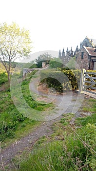 Mysterious trail leading to ancient chapel