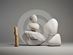 Mysterious Trio: Captivating Rocks and Oddities in Natural Harmony