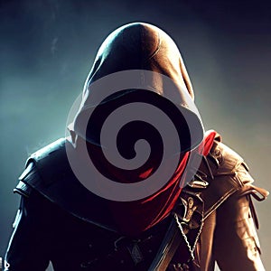 A mysterious unidentified man. The assassin creed.