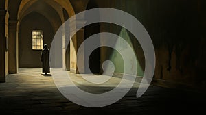 Ominous Italy A Rhads-inspired Cathedral With Mysterious Figure photo