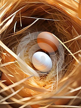 The Mysterious World of Chicken Eggs.chicken eggs in the hay.