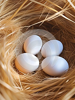 The Mysterious World of Chicken Eggs.chicken eggs in the hay.