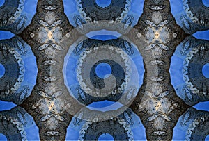 Mysteriously digital art design of interlocking circles photo