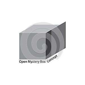 Mystery box 3d design symbol vector