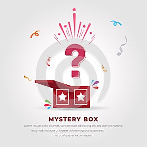 Mystery Box design with geometric elements. Box gift design vector illustration