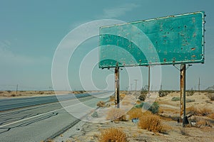 Mystery on the desert road: the tale of the blank billboard. Generative AI