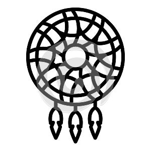 Mystery dream catcher icon, outline style