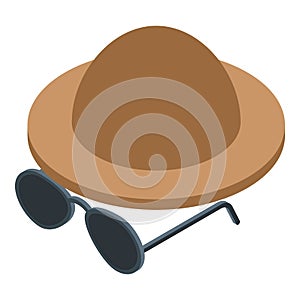 Mystery hat icon isometric vector. Anonymous man