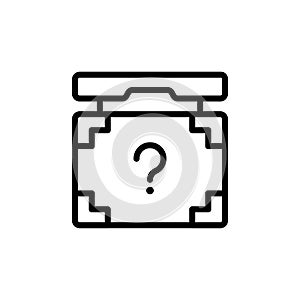 Mystery icon. Simple line, outline vector elements of video game icons for ui and ux, website or mobile application