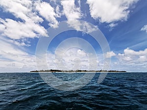 Mystery island, Ocean, blue sky and clouds @ Vanuatu