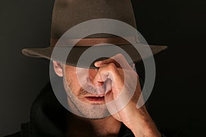 Mystery man with hat