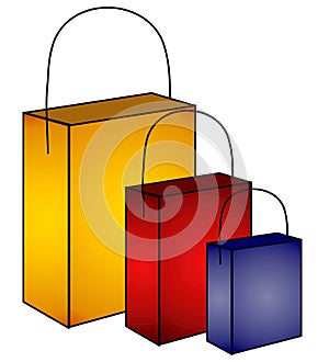 Mystery Shopping Bags Clip Art