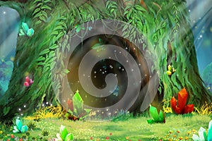 Mystery Tree Hole. Video Games Digital CG Artwork
