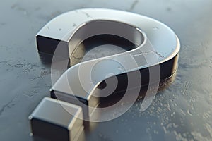 Mystery Unveiled. Intriguing question mark on a plain background concept photo