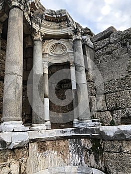 Mystic ancient city of Side in Turkey