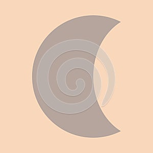 Mystic Crescent, Crescent, Moon, Luna, Lunar. Geometric form, modern shape.