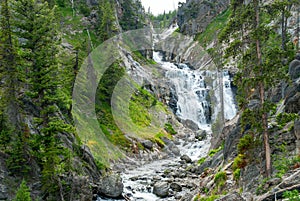 Mystic Falls, along the Little Firehole River, Yellowstone National Park